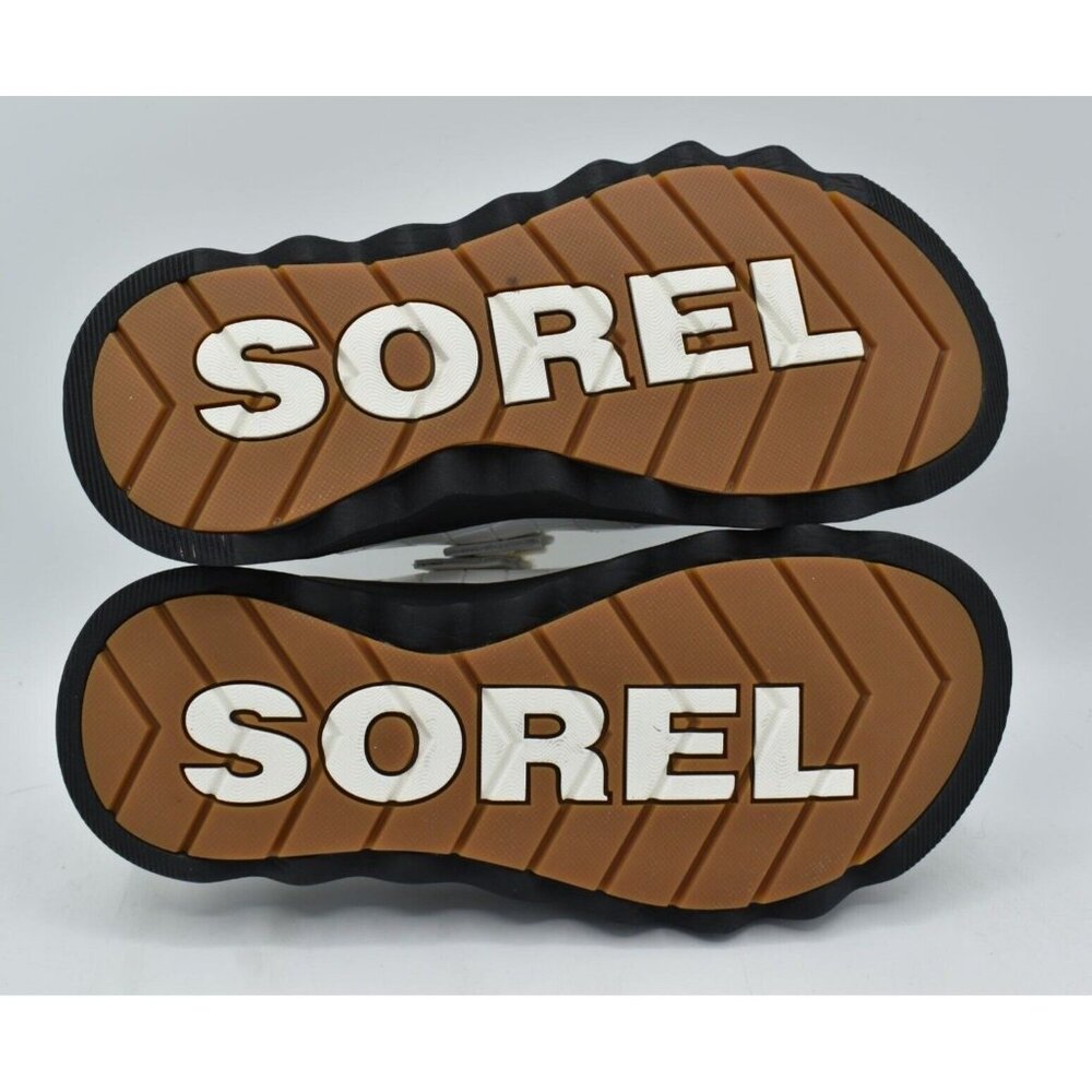 Sorel Womens Size 7.5 Viibe White Black Sea Salt Gum Slip On Croc Embossed Clogs - Picture 5 of 12